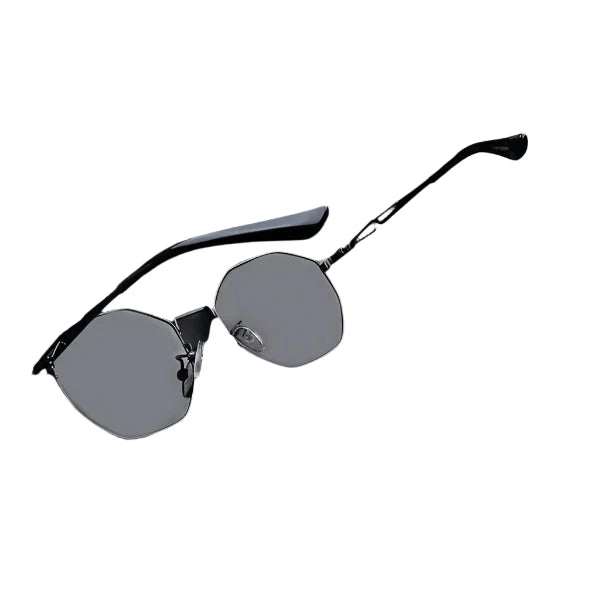 Black Polarized Geometric Sunglasses – Stylish & UV Protection | PMG4146