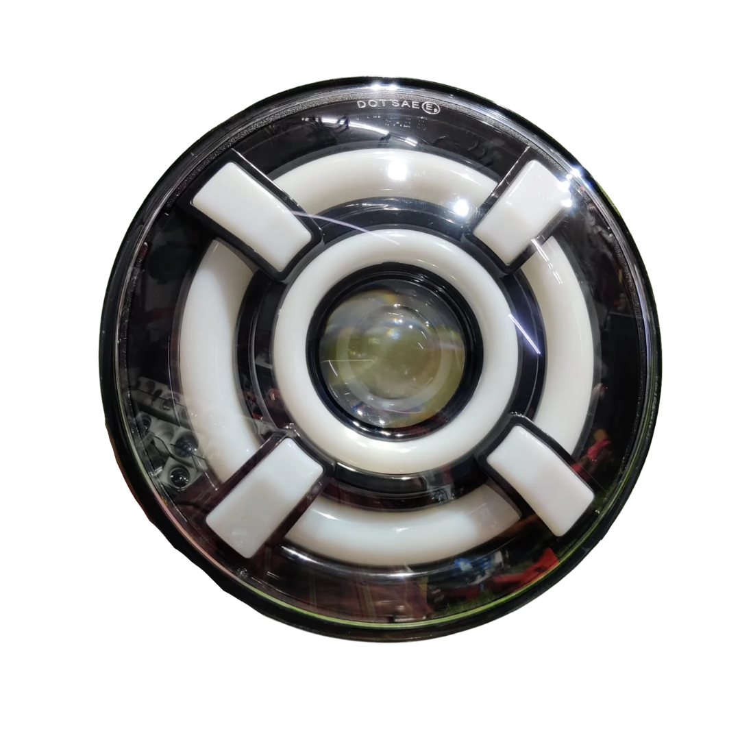 7" Inch Economy Chakri HJG 75 watt LED Headlight for All Royal Enfield Models