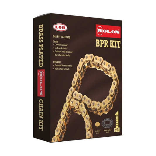 Jawa Perak Rollon Brass Chain & Sprocket | High-Performance Upgrade for Jawa Perak