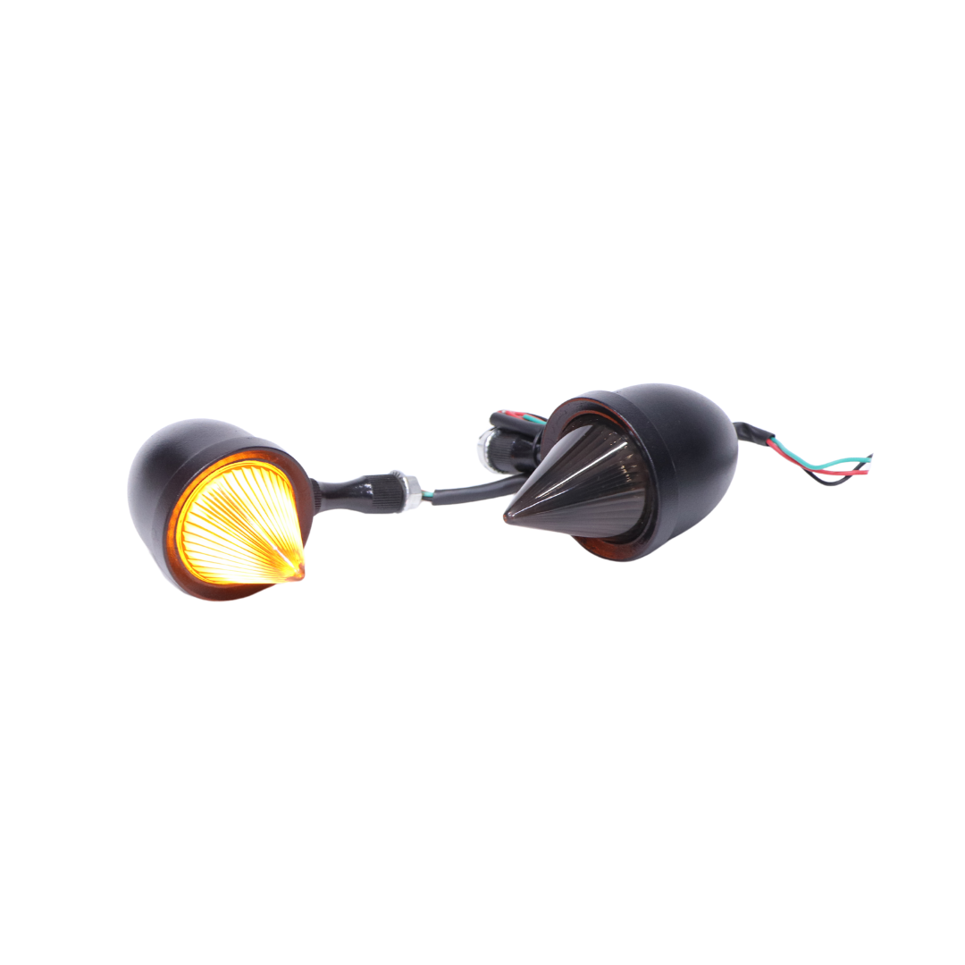 LED Indicator with Flames for All Motorcycles | Bi-Color Set of 4 | Stylish & Bright LED Turn Signals