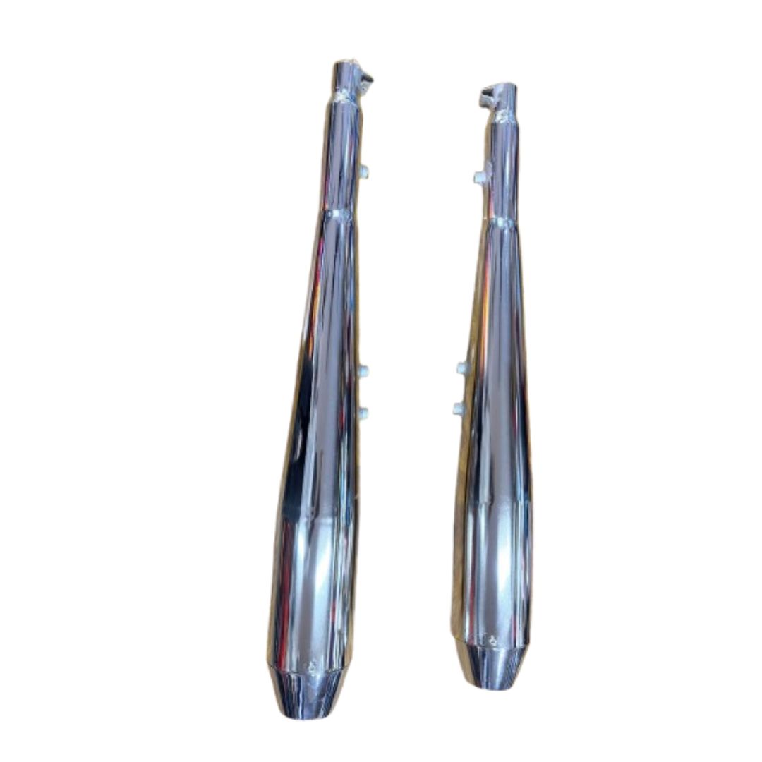 Growler Exhaust Chrome with Db Killer - Direct fit for Jawa 42 2.1 | Lifetime Anti-Rust Warranty
