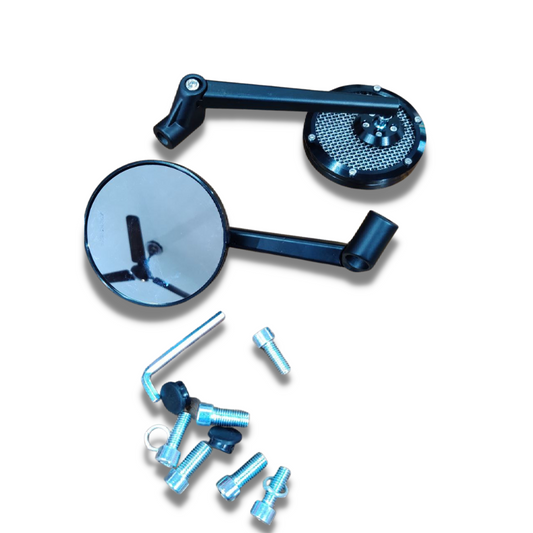 BO513 Universal Black Handle Bike Mirror - Sleek & Functional