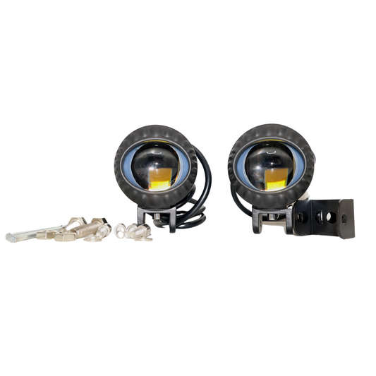 HJG-12 60 Watt Single LED Cree Projector Lens Fog Light White/Yellow for All Motorcycles