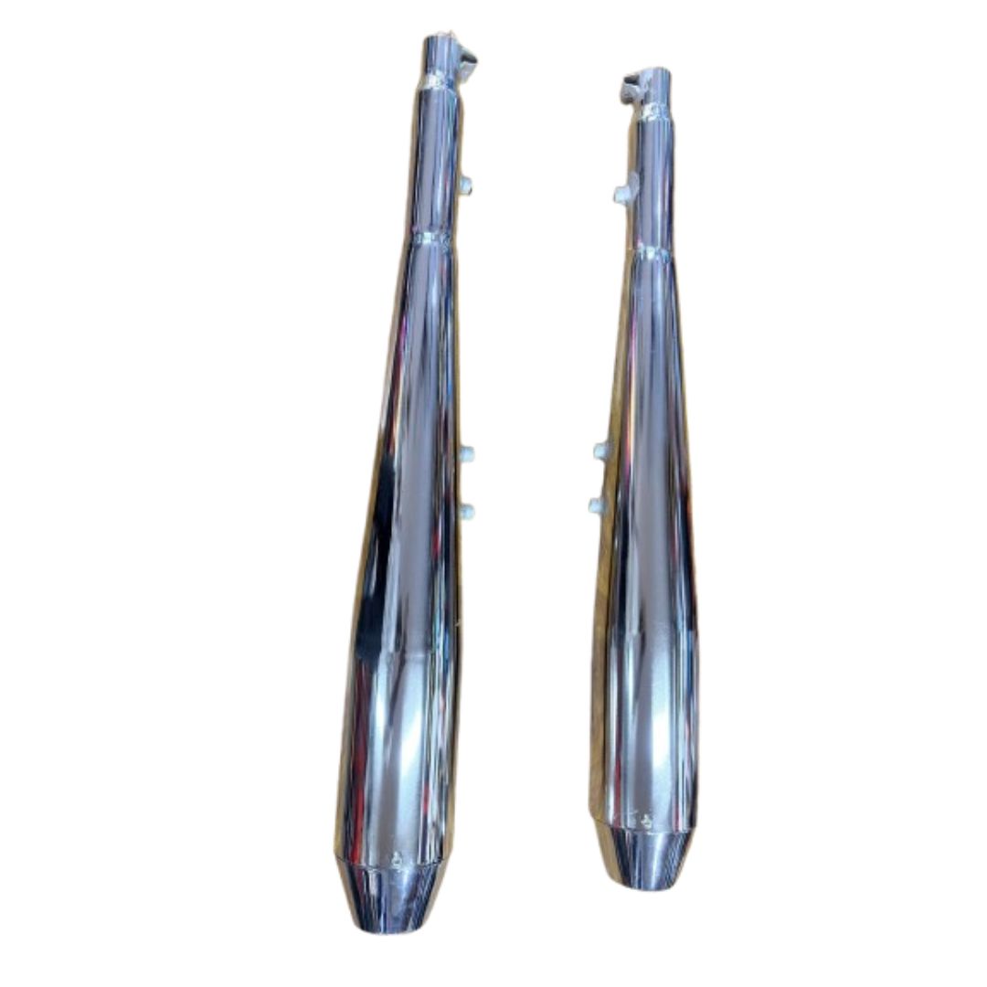 Growler Exhaust Chrome with Db Killer - Direct fit for Jawa 42 2.1 | Lifetime Anti-Rust Warranty