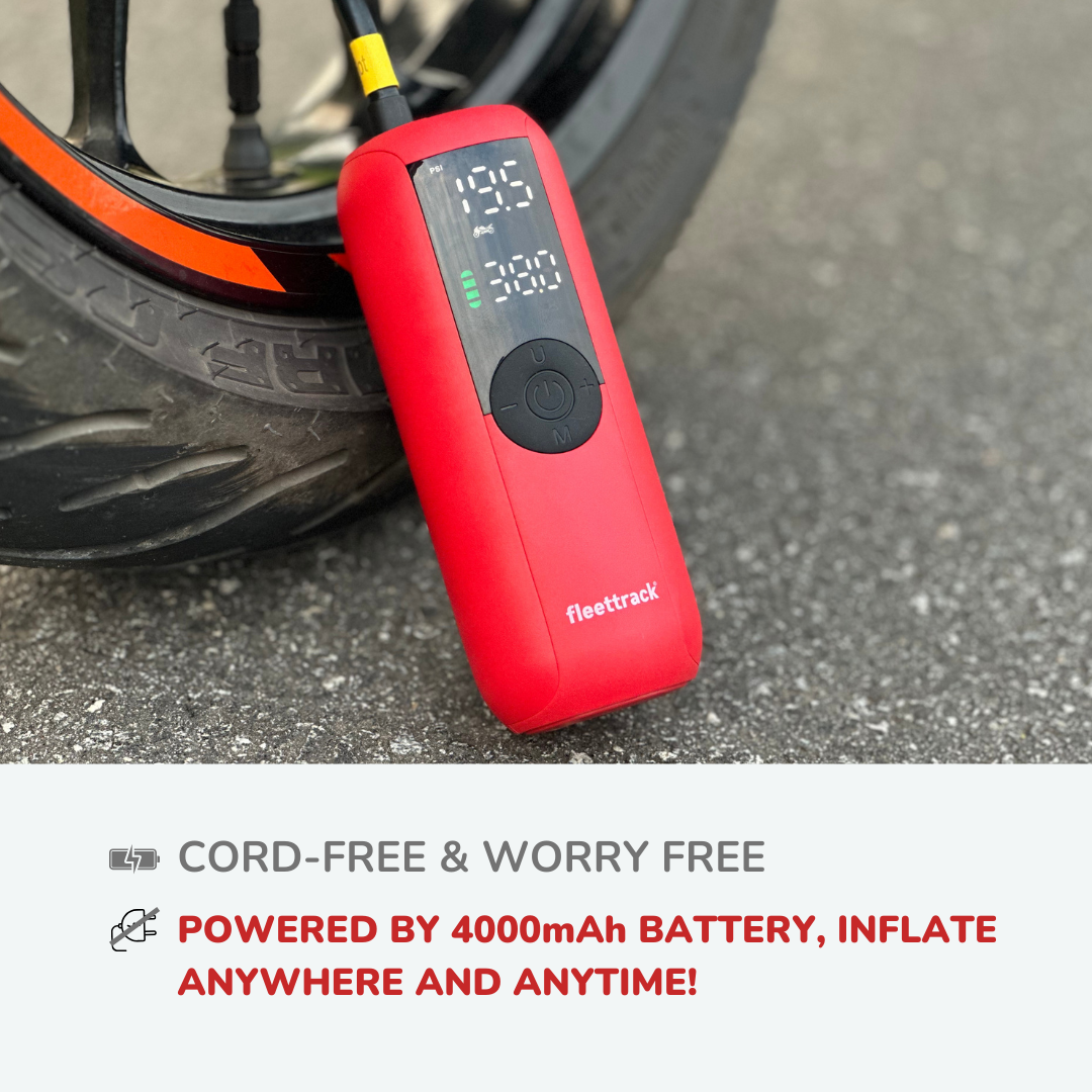 Fleettrack Smart Tyre Inflator – 150 PSI, 4000mAh Battery