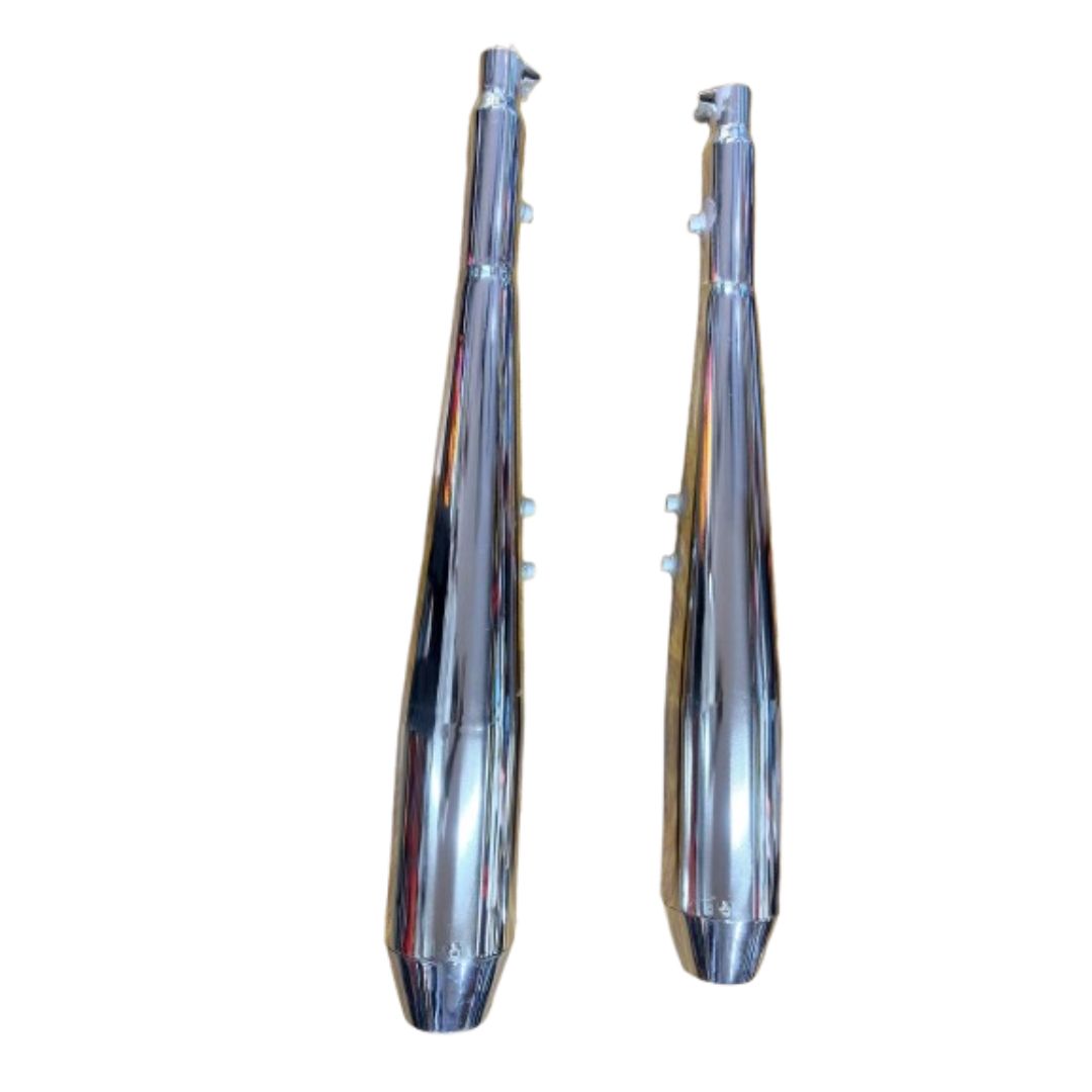 Growler Exhaust Chrome with Db Killer - Direct fit for Jawa 42 2.1 | Lifetime Anti-Rust Warranty