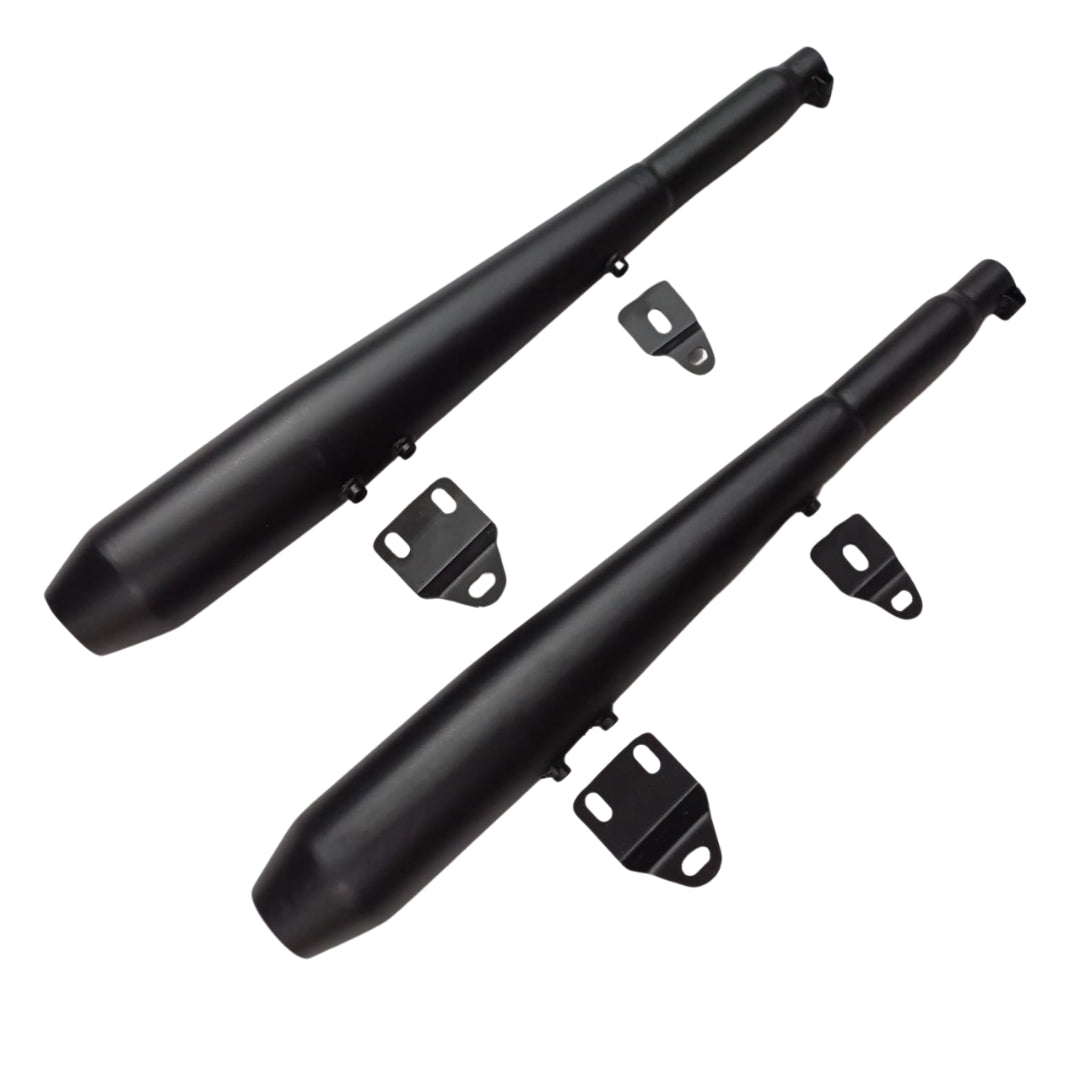Growler Exhaust with DB Killer for Jawa 42 Bobber & Perak | Lifetime Anti-Rust Warranty