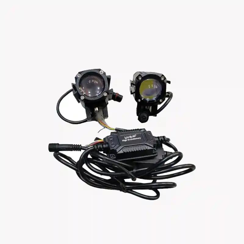 LED Foglight Bar | 30W Fog Lamp with Red Devil Eye | Mini Drive LED Lights for Bike & Car (Pack of 2)
