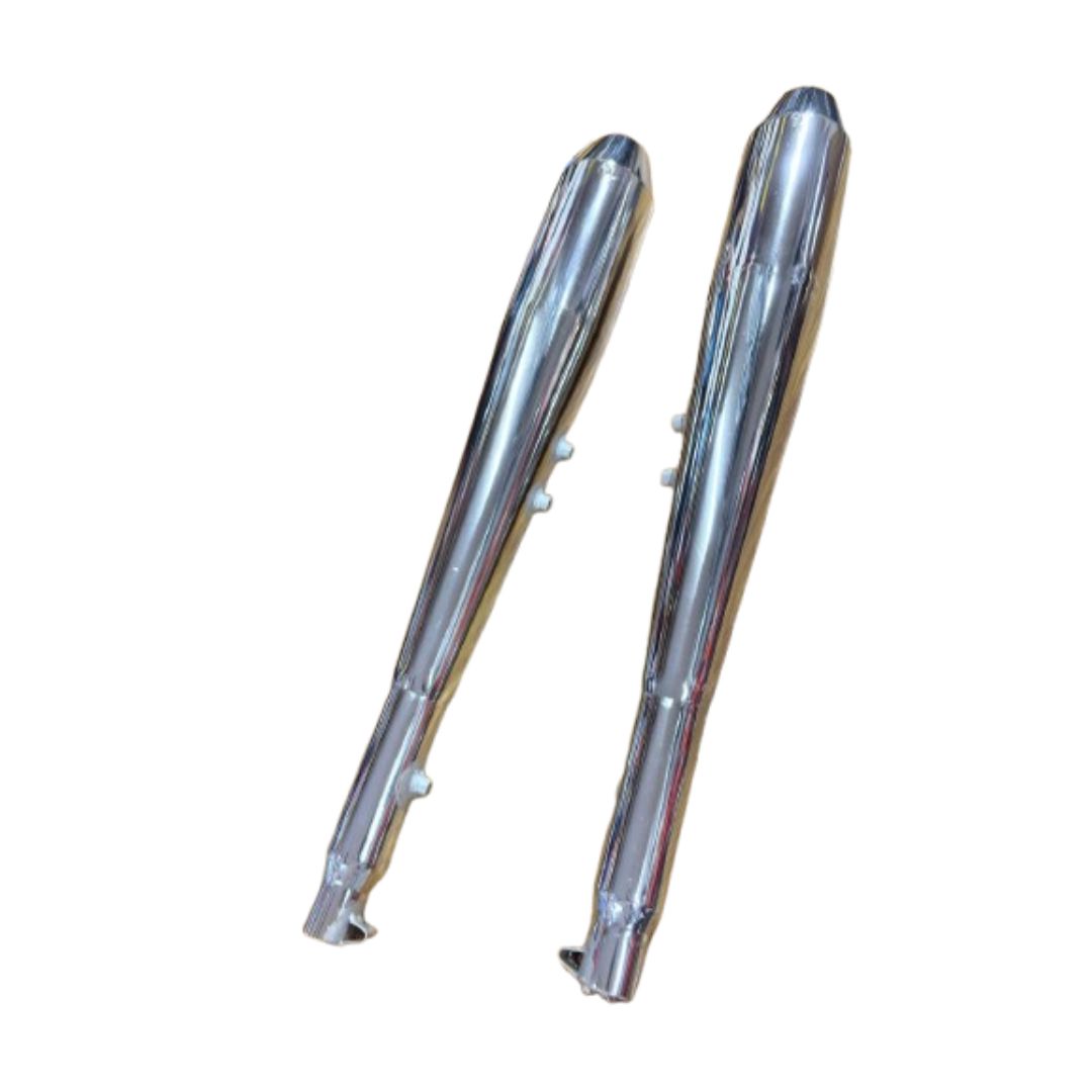 Growler Exhaust Chrome with Db Killer - Direct fit for Jawa 42 2.1 | Lifetime Anti-Rust Warranty