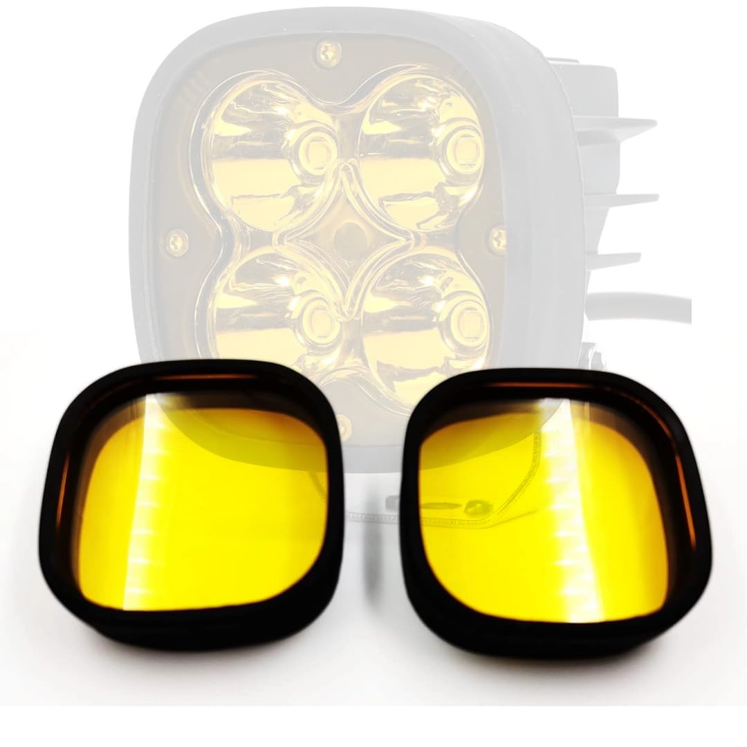 60 Watt HJG 4 LED CREE Fog Light – Auxiliary Light with Yellow Cover for All Motorcycles