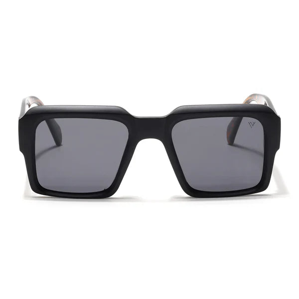Flux Matte Black Polarized Wayfarer Sunglasses
