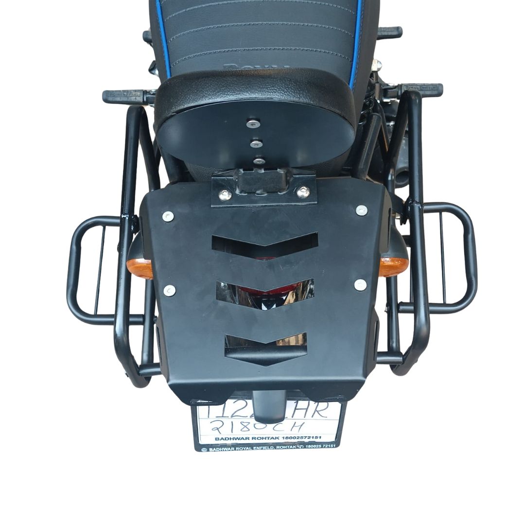 Top Rack with Cushion Backrest for Royal Enfield Hunter 350