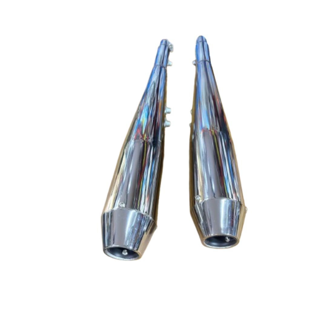 Growler Exhaust Chrome with Db Killer - Direct fit for Jawa 42 2.1 | Lifetime Anti-Rust Warranty