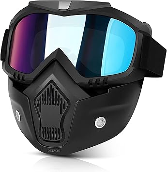 Bike Riding Goggles with Detachable Face Mask – Ultimate Protection