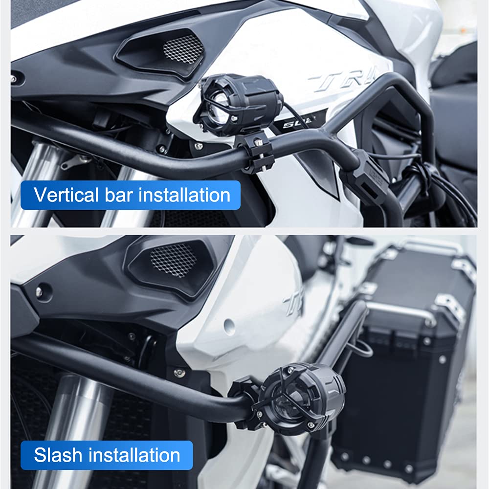 80W Mercedes LED Fog Lights – Pair – Universal for Motorcycles
