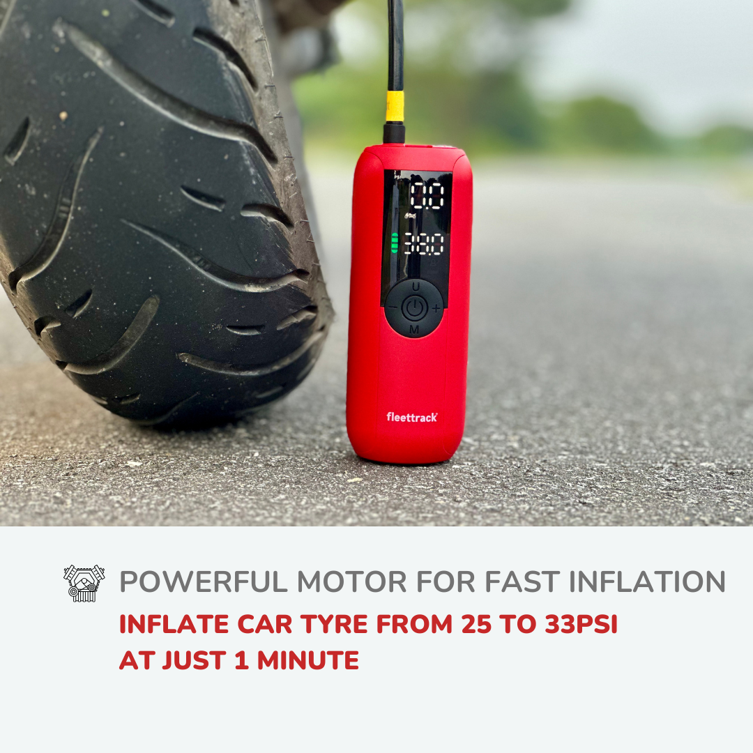 Fleettrack Smart Tyre Inflator – 150 PSI, 4000mAh Battery