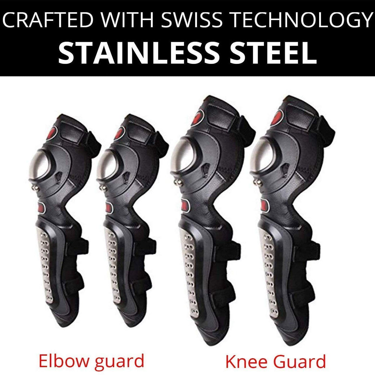 Probiker Pro-X Alloy Stainless Steel Knee Guard