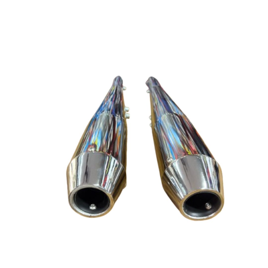 Growler Exhaust Chrome with Db Killer - Direct fit for Jawa 42 2.1 | Lifetime Anti-Rust Warranty