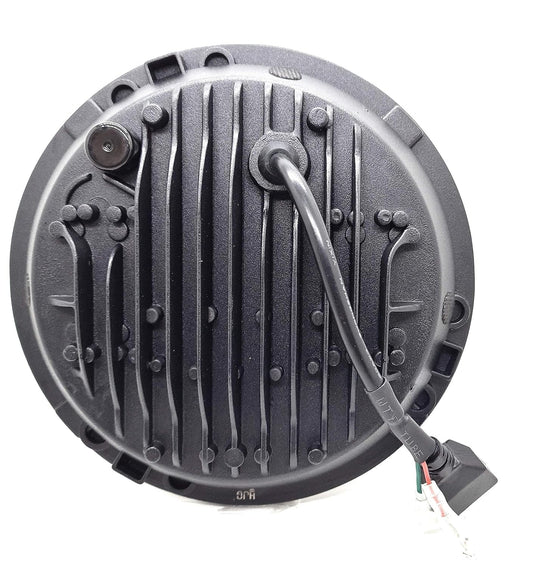 5.75 Inch MINUS Headlight Full Ring LED compatible for Avenger All models, RX100, RX135, Jawa 42 Bobber ,Yezdi roadster and Harley-Davidson