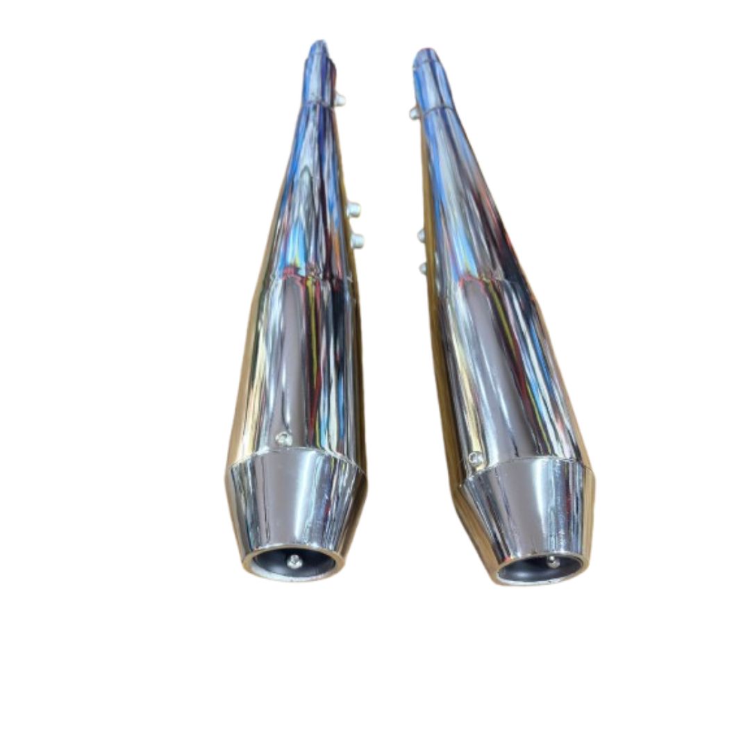 Growler Exhaust Chrome with Db Killer - Direct fit for Jawa 42 2.1 | Lifetime Anti-Rust Warranty
