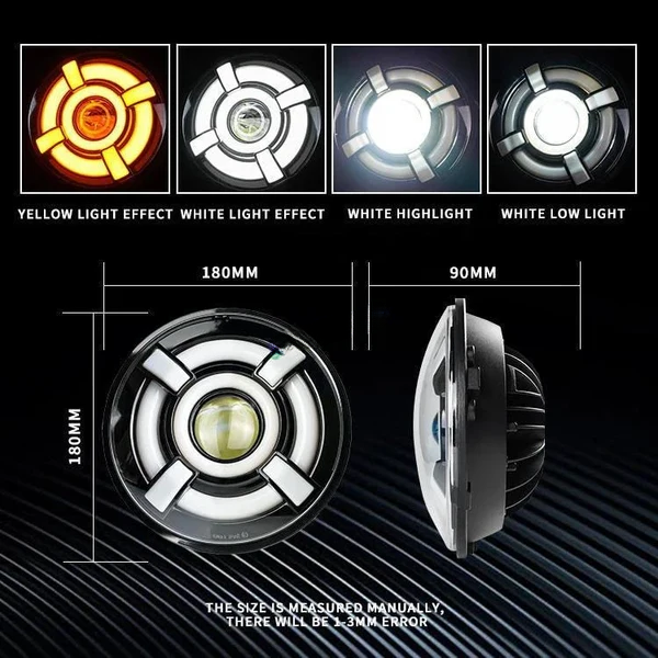 7" Inch Economy Chakri HJG 75 watt LED Headlight for All Royal Enfield Models