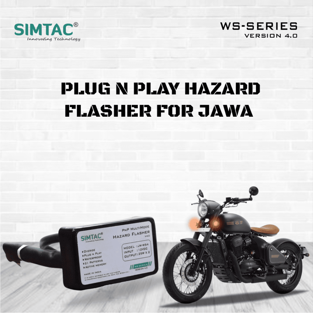 Simtac Universal Bulb & Hazard Lights for Jawa 42, Jawa Perak & Jawa Classic