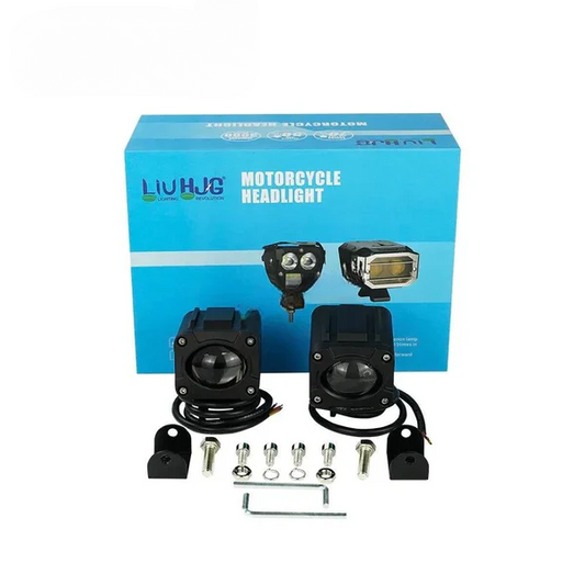 HJG-17 40 Watt Single LED Cree Lens Fog Light White/Yellow for All Motorcycles