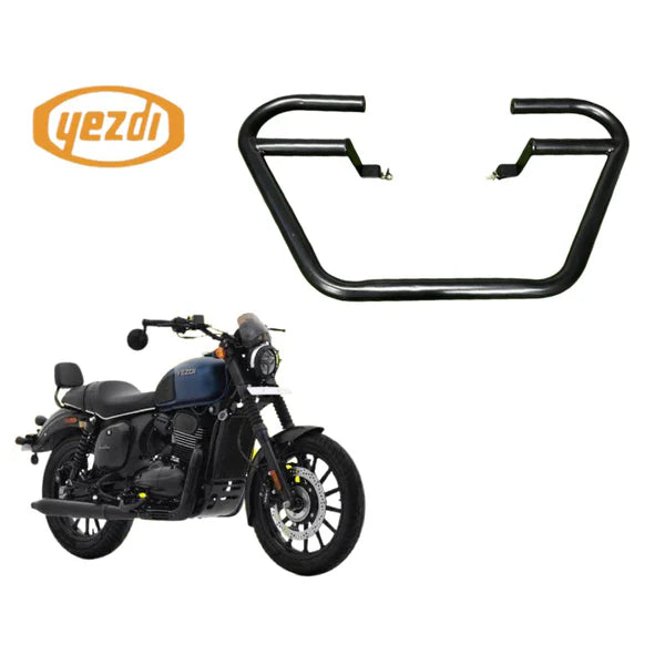 Trapezium/Square/4 Bend 1.25 Inch Leg Guard/Crash Guard for All Jawa Models, Yezdi Roadster, Yezdi Scrambler & Jawa 42 FJ
