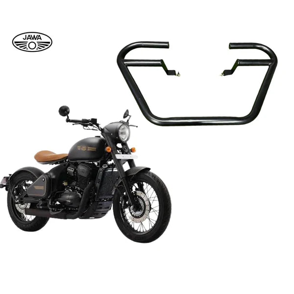 Trapezium/Square/4 Bend 1.25 Inch Leg Guard/Crash Guard for All Jawa Models, Yezdi Roadster, Yezdi Scrambler & Jawa 42 FJ