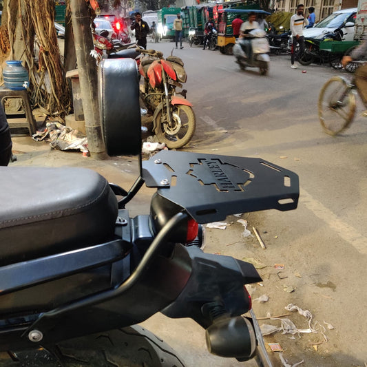 Harley Davidson X440 Backrest with Top Rack and Cushion | Superior Support & Storage for Long Rides