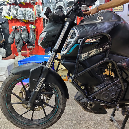 Round Nylon Crash Guard for Yamaha FZS V3 – Premium Leg Protection