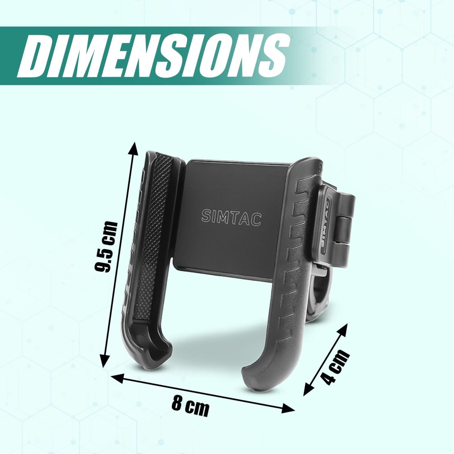 Simtac Quick Lock Jaw Grip Mobile Holder with Universal Fitment for Bikes & Scooters | JQL1