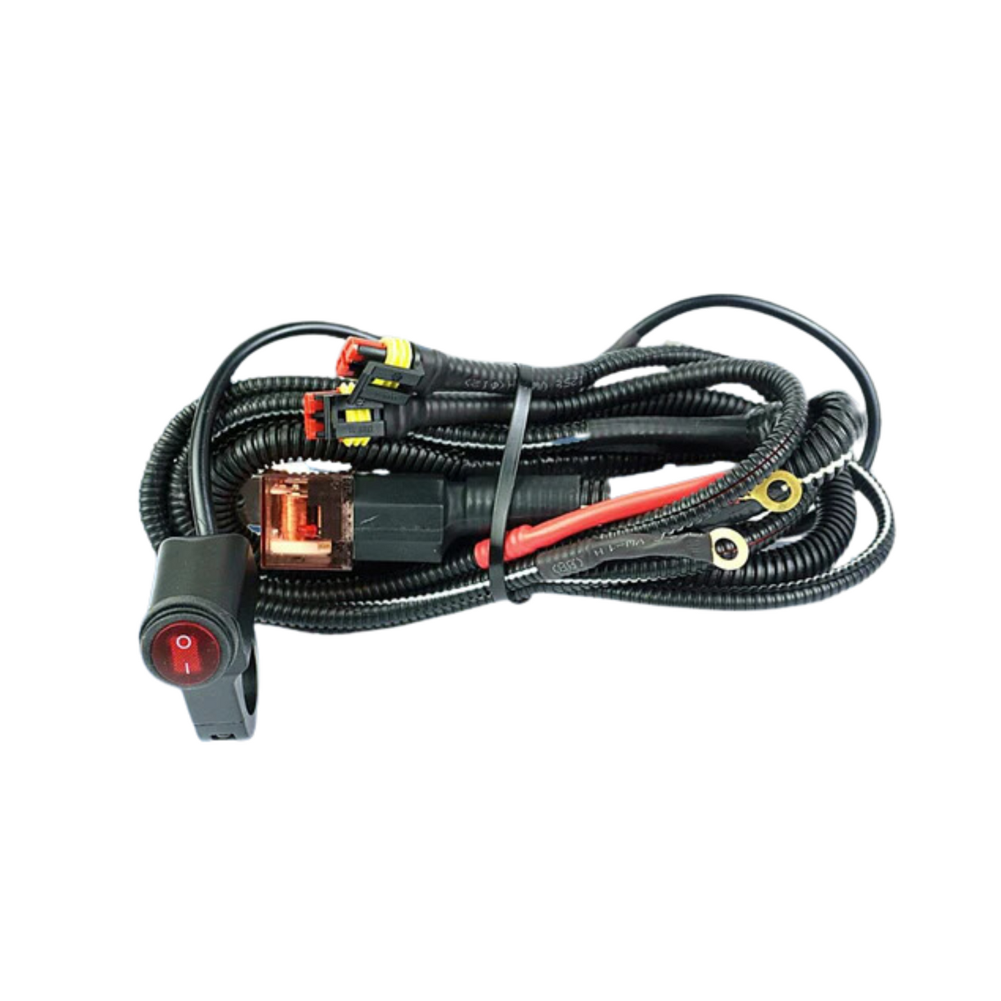 Auxpro Fog Light Wiring Harness for Single-Color Light – 1-Year Warranty