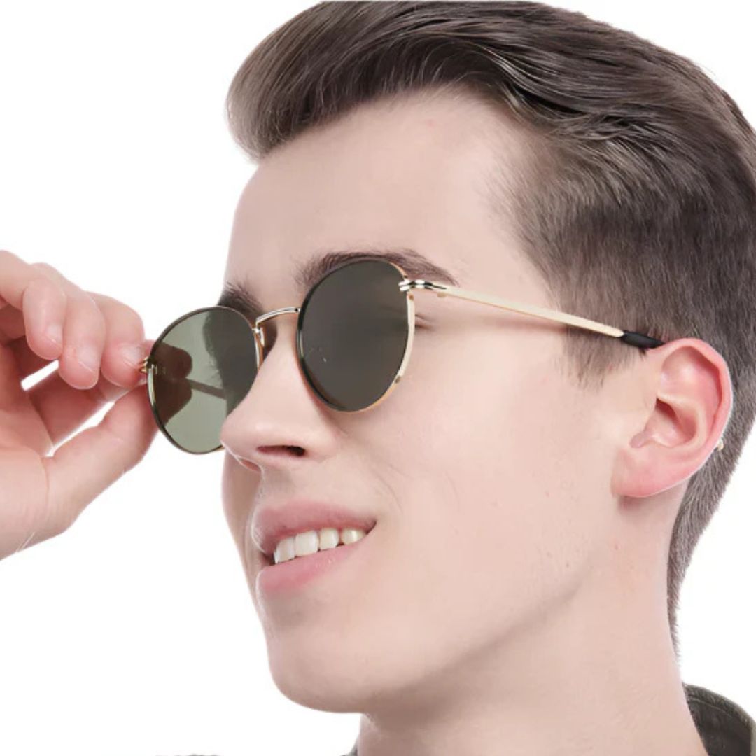 Sylis | Round Green Gold Sunglasses MG3624