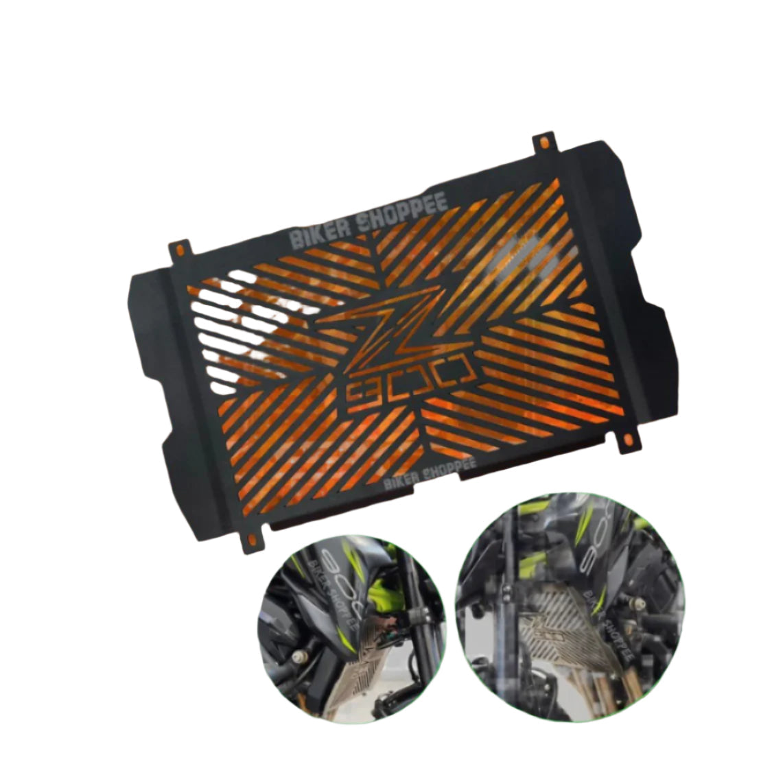 Z900 Black Radiator Guard (Mild Steel)