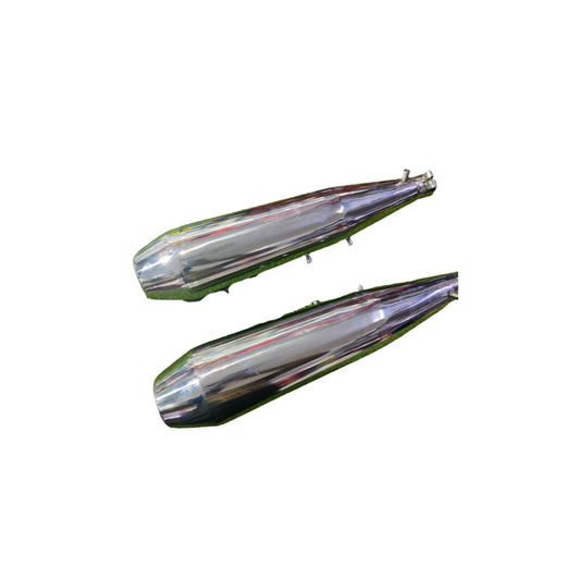 Growler Exhaust With DB Killer for Royal Enfield Interceptor & Continental GT 650 β Stainless Steel, Rust Free, 5 Years Warranty for Manufacturing Defects