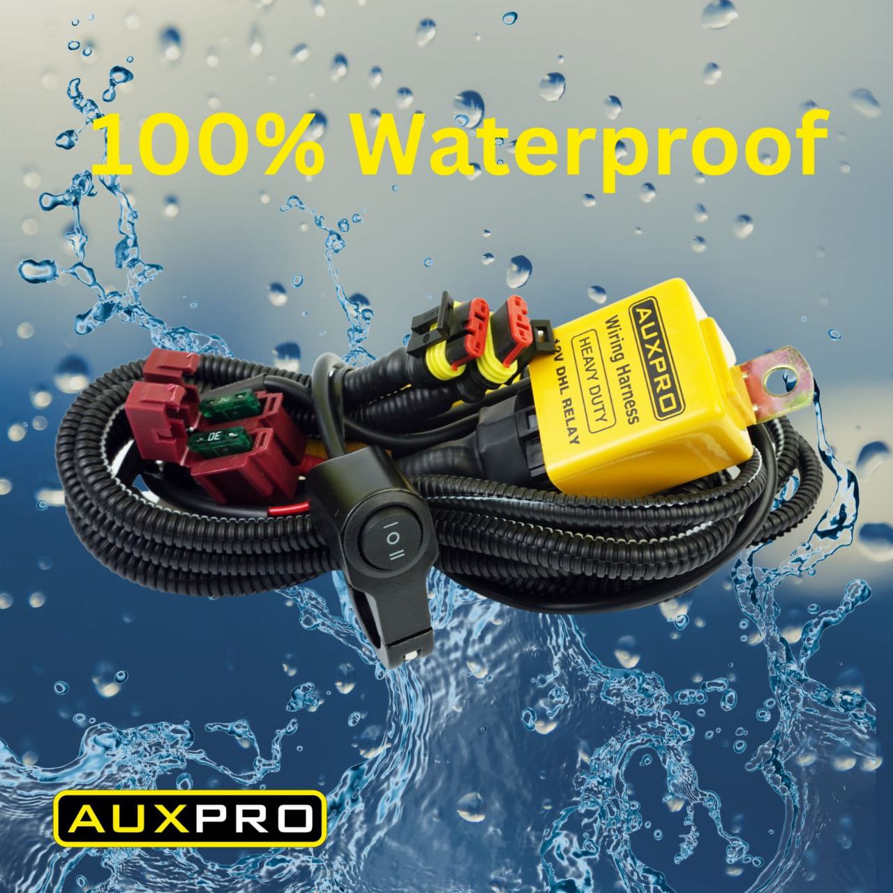 Auxpro Fog Light Wiring Harness for Dual-Color Light – 1-Year Warranty