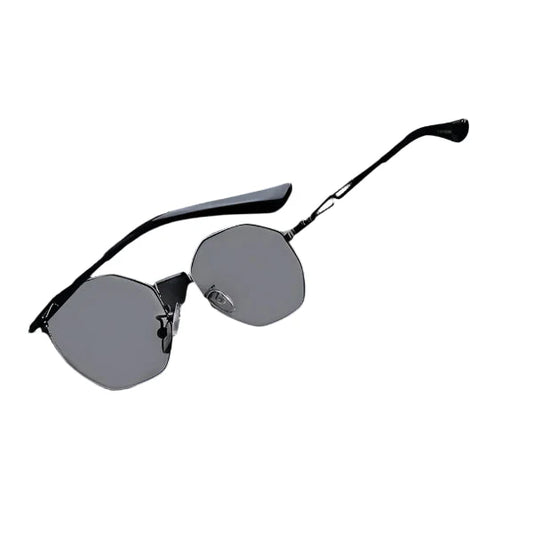 Black Polarized Geometric Sunglasses – Stylish & UV Protection | PMG4146