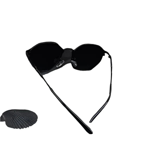 Black Polarized Geometric Sunglasses – Stylish & UV Protection | PMG4146