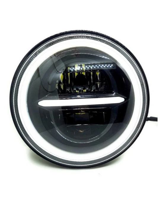 7" Inch Minus Headlight 110 Watts Full Ring for All ROYAL ENFIELD Models