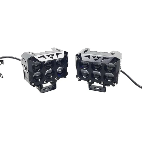 HJG 90W Mega Drive 6-Lens Dual Color Yellow/White LED Fog Lights (Pair)