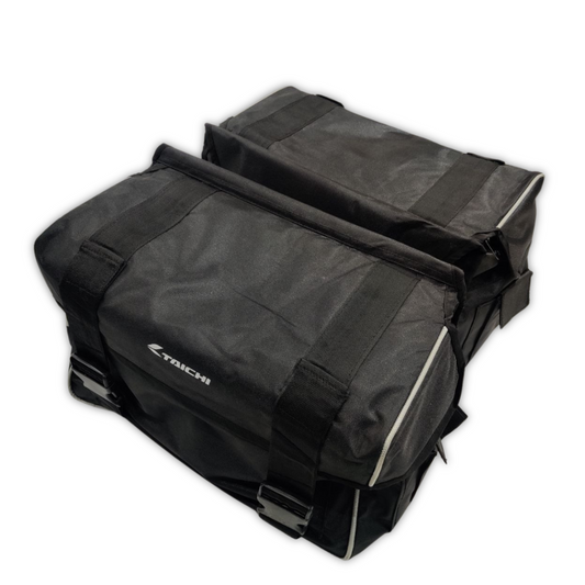 Taichi Waterproof Double-Side Black Fabric Luggage Touring Saddlebag