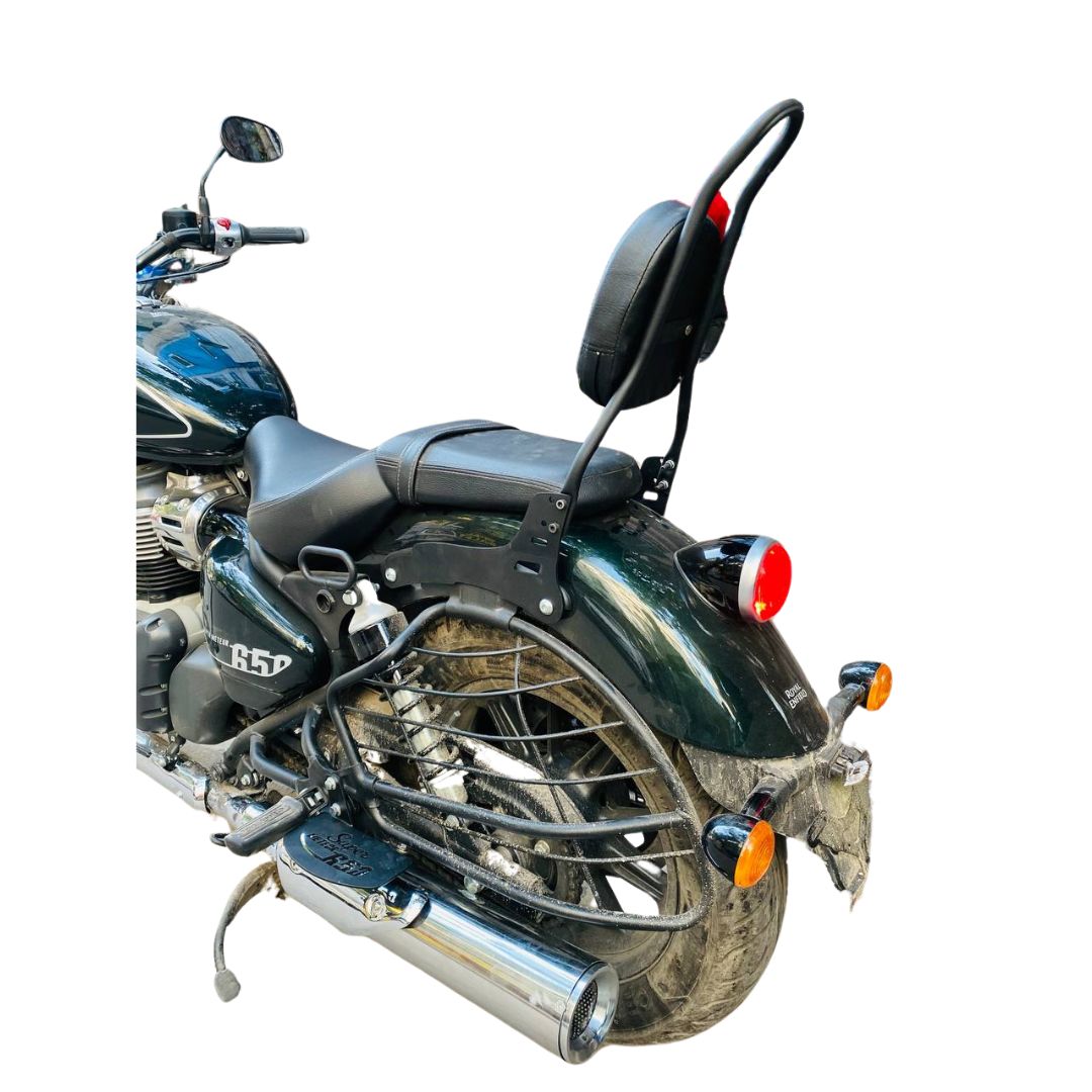 Sissy Bar Backrest for Super Meteor 650, Shotgun 650, Classic 650, Harley X440, Classic 350 & Meteor 350 – Ergonomic Design
