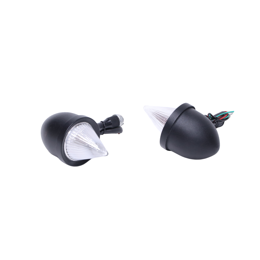 LED Indicator with Flames for All Motorcycles | Bi-Color Set of 4 | Stylish & Bright LED Turn Signals