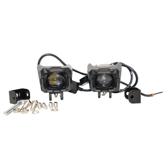 HJG 60 Watt  Single LED Devil Lens  Fog Light White/Yellow for All Motorcycles