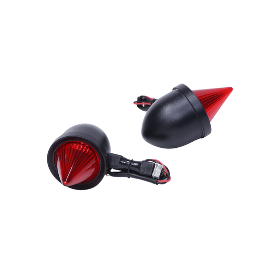 LED Indicator with Flames for All Motorcycles | Single Color Set of 4 | Eye-Catching Turn Signals
