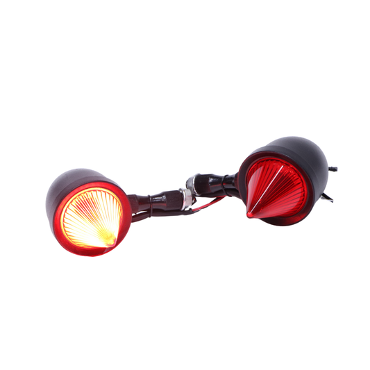 LED Indicator with Flames for All Motorcycles | Single Color Set of 4 | Eye-Catching Turn Signals