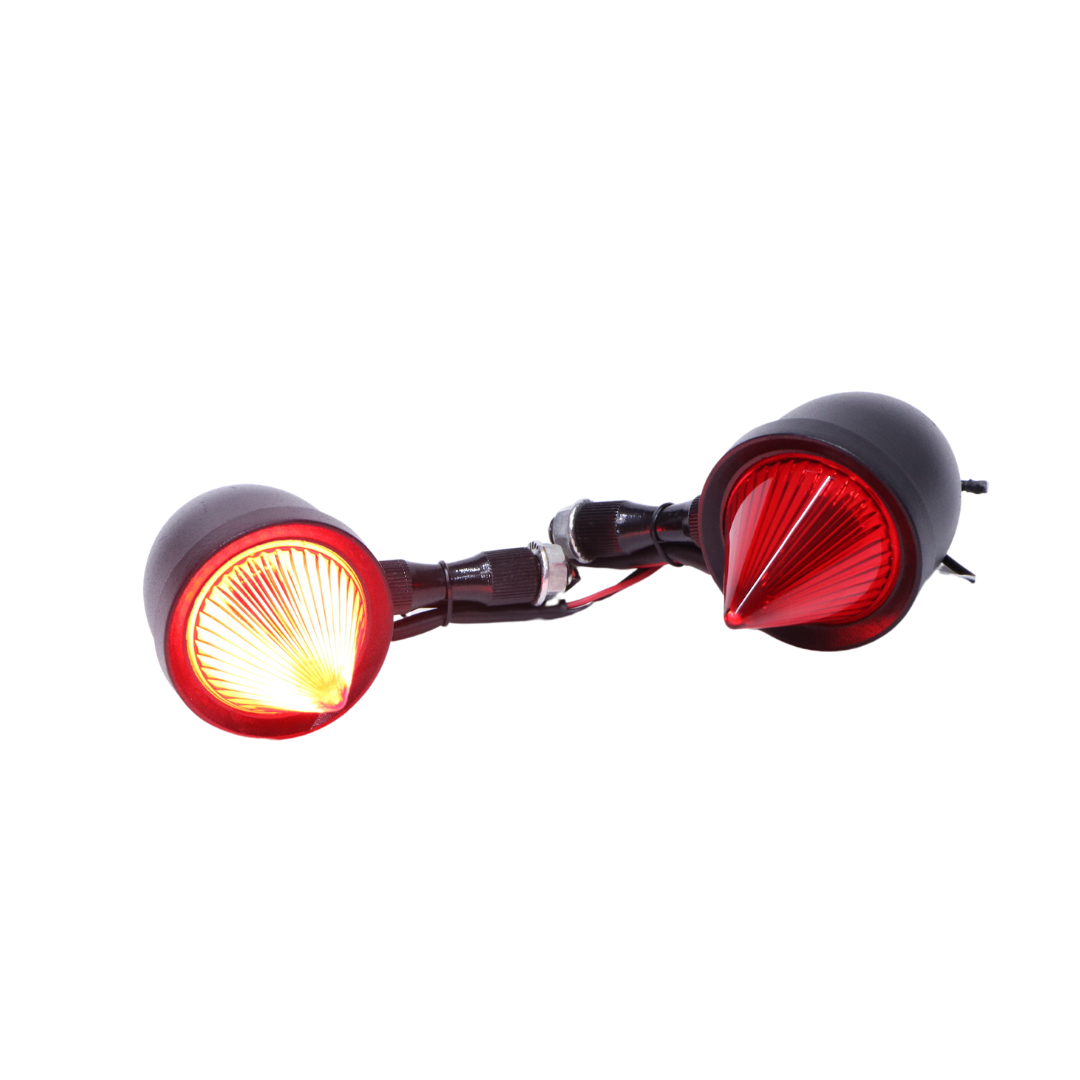 LED Indicator with Flames for All Motorcycles | Single Color Set of 4 | Eye-Catching Turn Signals
