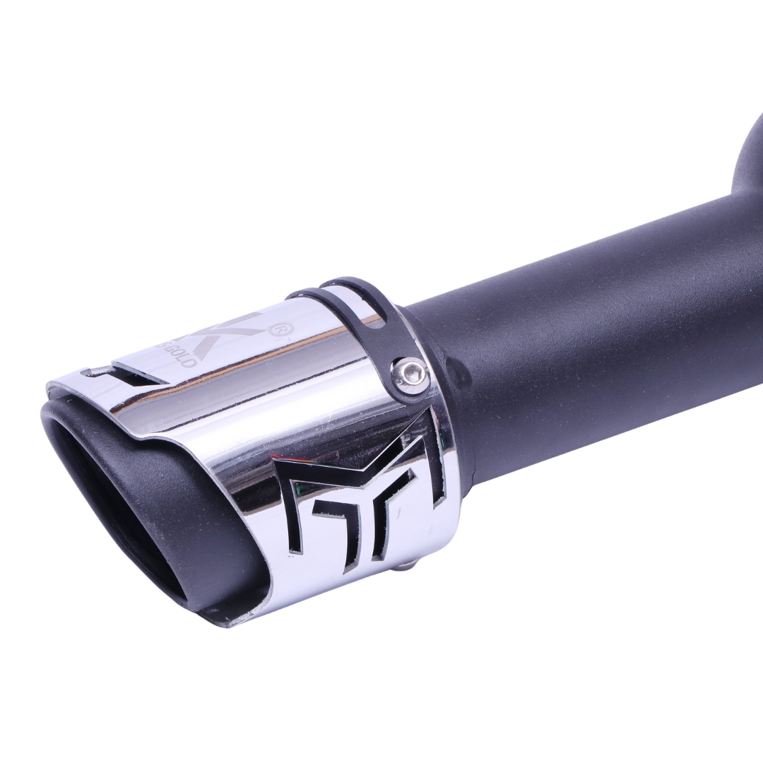 HK Indore Exhaust/Silencer for Royal Enfield Standard Reborn & Classic Reborn – Black, Durable Design (With Plate)