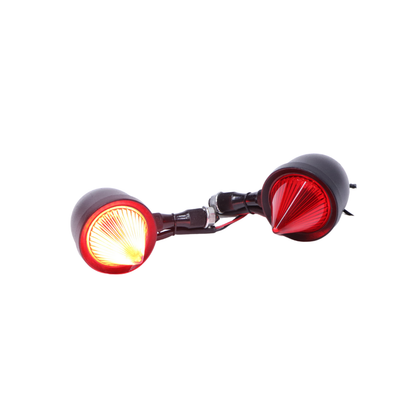 LED Indicator with Flames for All Motorcycles | Single Color Set of 4 | Eye-Catching Turn Signals